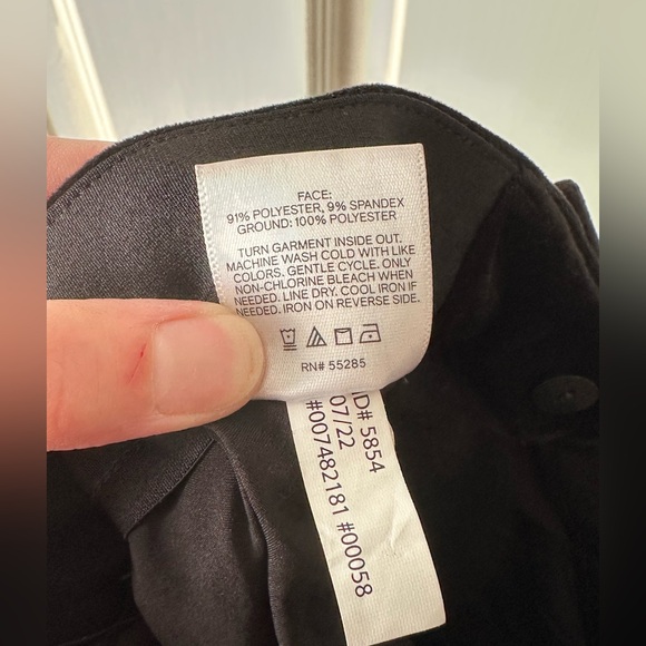 Express Super High-rise Editor Straight Black Velvet Pants - Picture 7 of 8